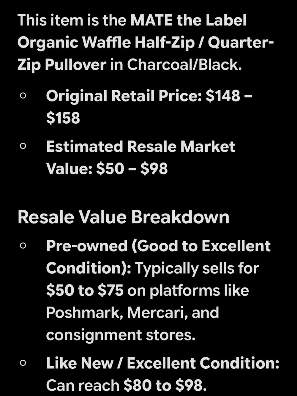 MATE Men's black Quarter-Zip Waffle Knit Sweater
